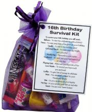 16th Birthday Gift - Novelty Survival Kit for a 'Sweet Sixteen' Birthday - 