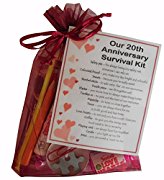 20th Anniversary Survival Kit Gift - Great novelty present for third anniversary or wedding anniversary for boyfriend, girlfriend, husband, wife
