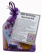 60th Birthday Survival Kit-An excellent alternative to a card
