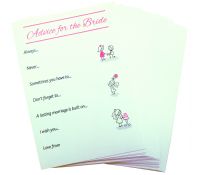 Advice for the Bride Cards - 24 cards - Hen Party Favours, Hen Party Games, Hen Night Games, Hen Party Bingo, Bridal Shower activity, Bride advice