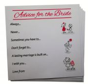 Advice for the Bride Cards - 24 cards - Hen Party Favours, Hen Party Games, Hen Night Games, Hen Party Bingo, Bridal Shower activity, Bride advice