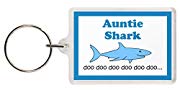 Auntie Shark Keyring - Baby Shark Parody, Excellent Christmas Gift, Stocking Filler, Auntie Gift, Aunt Gift