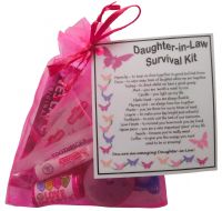 Daughter-in-Law Survival Kit Gift  - Great present for Wedding, Birthday, Christmas or just because...