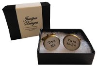 Handcrafted "Trust Me - I'm an Analyst" Cuff links - Excellent Christmas, thank you, birthday, valentines gift