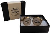 Handcrafted "Trust Me - I'm a Plumber" Cuff links - excellent Valentine's Day, Christmas, thank you or birthday gift