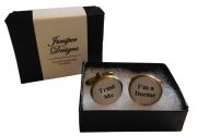 Handcrafted "Trust Me - I'm a Doctor" Cuff links - excellent Valentine's Day, Christmas, thank you or birthday gift