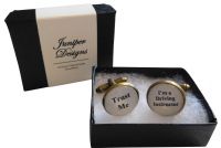 Handcrafted "Trust Me - I'm a Driving Instructor" Cuff links - excellent Valentine's Day, Christmas, thank you or birthday gift