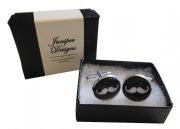 Handcrafted Moustache Cuff links - Fun Valentine's Day, Christmas, thank you or birthday gift for a Gentleman