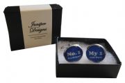 Handcrafted No. 1 Boyfriend, My 1 and Only Cuff links - Excellent Valentine's Day, Christmas, anniversary or birthday gift