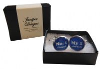 Handcrafted No. 1 Fiance, My 1 and Only Cuff links - Excellent Valentine's Day, Christmas, anniversary or birthday gift