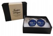 Handcrafted No. 1 Fiance, My 1 and Only Cuff links - Excellent Valentine's Day, Christmas, anniversary or birthday gift