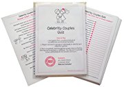 Hen Night Celebrity Couples Quiz Game including 20 Game Cards  - plus answer sheet