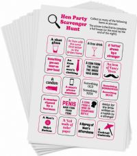 Hen Party Scavenger Hunt Game  - 24 game cards