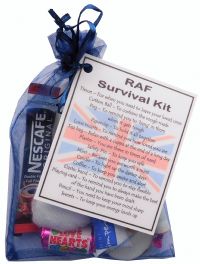 MILITARY / NAVY / ARMY / RAF Novelty Survival Kit Gift  - RAF