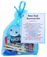New Dad Survival Kit Gift  - Small Novelty Good luck gift/keepsake for dad to be parent