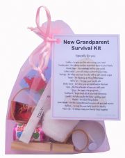 New Grandparent's Survival Kit (Pink)-Great novelty gift for a new grandparent!