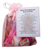 New Grandparent's Survival Kit (Pink)-Great novelty gift for a new grandparent!