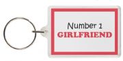 Funny Keyring - Number 1 GIRLFRIEND