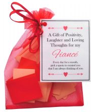 Handmade Fiance Gift Quotes of Positivity, Laughter and Loving Thoughts. 31 inspirational quotes for each day of the month. Letterbox friendly.