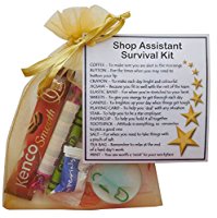 Shop Assistant Survival Kit Gift  - New job, work gift, Secret santa gift for colleague, gift for Shop Assistant gift