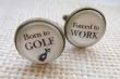 Silver Effect Born to GOLF, Forced to WORK Cufflinks