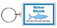 Sister Shark Keyring - Baby Shark Parody, Excellent Christmas Gift, Stocking Filler, Sister Gift