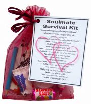 Soulmate Valentine's Survival Kit Gift  - Great novelty present for Valentine's day for him or her
