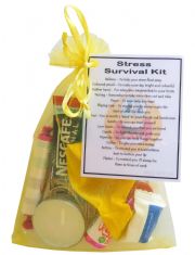 Stress Survival Kit Gift  - Great mini novelty gift to cheer up a stresses friend or loved one