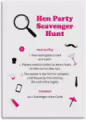 Hen Party Scavenger Hunt Game  - 24 game cards