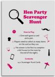 Hen Party Scavenger Hunt Game  - 24 game cards
