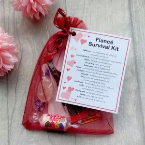 Fiance Survival Kit Gift - Great novelty present for Birthday, Christmas, Anniversary or just because ...