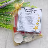 Social Worker Survival Kit Gift  - New job, work gift, Secret santa gift for colleague, gift for Social Worker gift