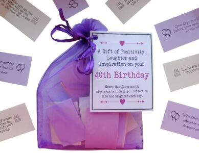 40th Birthday Quotes Gift of Positivity, Laughter and Inspiration