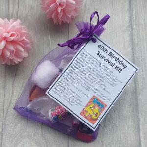 40th Birthday Survival Kit-An excellent alternative to a card