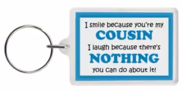 Smile-Cousin-blue-keyring