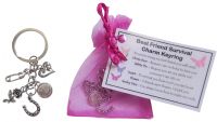 Best Friend Survival Charm Keyring - Handmade Best Friend Gift for Best Friend