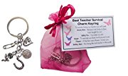 Best Teacher Survival Charm KEYRING - Handmade Teacher Gift for Teacher