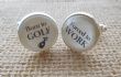 Bronze Effect Born to GOLF, Forced to WORK Cufflinks