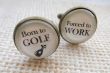 Bronze Effect Born to GOLF, Forced to WORK Cufflinks