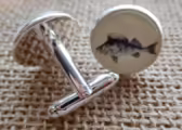 Bronze Effect I'd rather be fishing cufflinks, fisherman cufflinks, husband, boyfriend, son, uncle gifts
