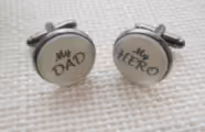 Bronze Effect My DAD, My HERO cufflinks