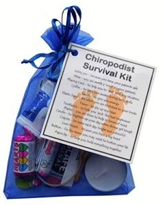 Chiropodist Survival Kit in organza bag with laminated label - thoughtful thank you gift