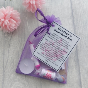 Crafter's Survival Kit : novelty gift,survival kit gift,sentimental gift,funny novelty,quirky gift idea,secret santa,stocking filler,gift for her,crafting gift,funny crafter gift,craft secret santa,funny craft gift,love to craft