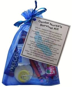 Dental Nurse's Survival Kit in organza bag with laminated label - thank you gift for dental nurses