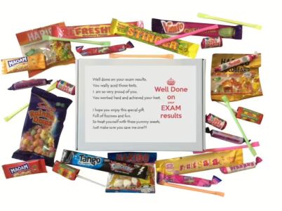 Exam Results Congratulations Sweet Box-A perfect way to say well done