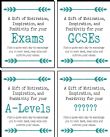 Exams Good Luck Exam Gift \/ Revision Gift  -Quote of Motivation, Inspiration, and  Positivity for your Exams