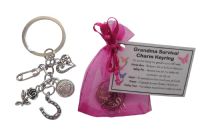 Gran Grandma \/ Nan \/ Gran\/ Granny Survival Charm Keyring - Handmade Friend Gift for Grandma(Grandma Birthday Gift, Nan Christmas Gift got Gran)