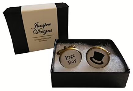 Handcrafted Page Boy Cuff links - Excellent Best Man gift, wedding day cufflinks