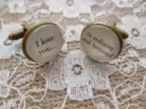 Handcrafted "I love you to infinity and beyond" Cuff links - groom gift, boyfriend gift, husband gift, Valentines gift, anniversary gift
