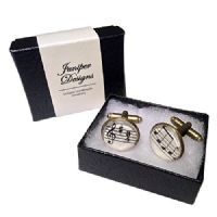 Handcrafted Sheet Music Cufflinks - 